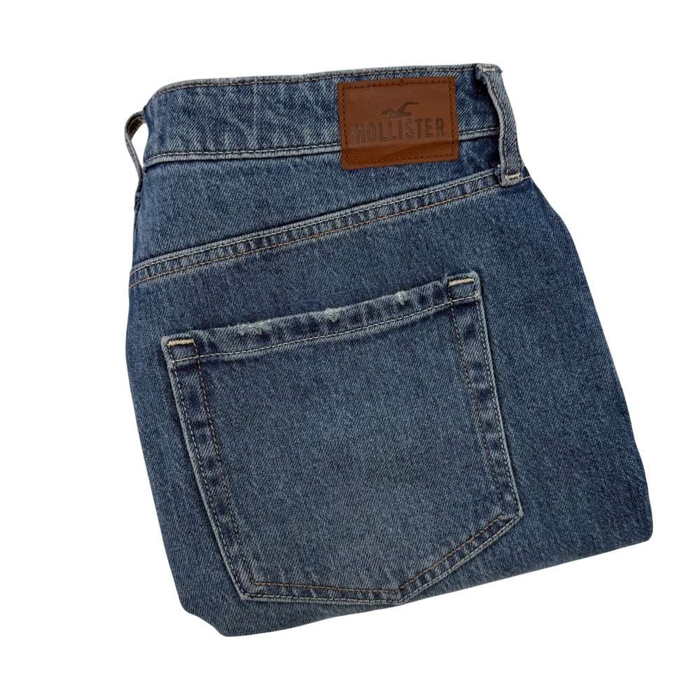Hollister Ultra High-Rise Mom Jeans Medium Wash Vintage Stretch 10R W30R Blue
